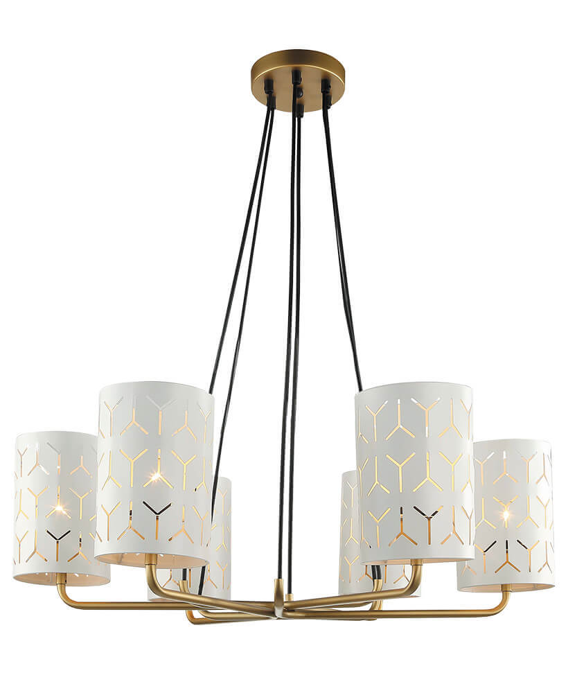 

Подвесная люстра Lumien Hall Аврил 4004/6P-GD-WT