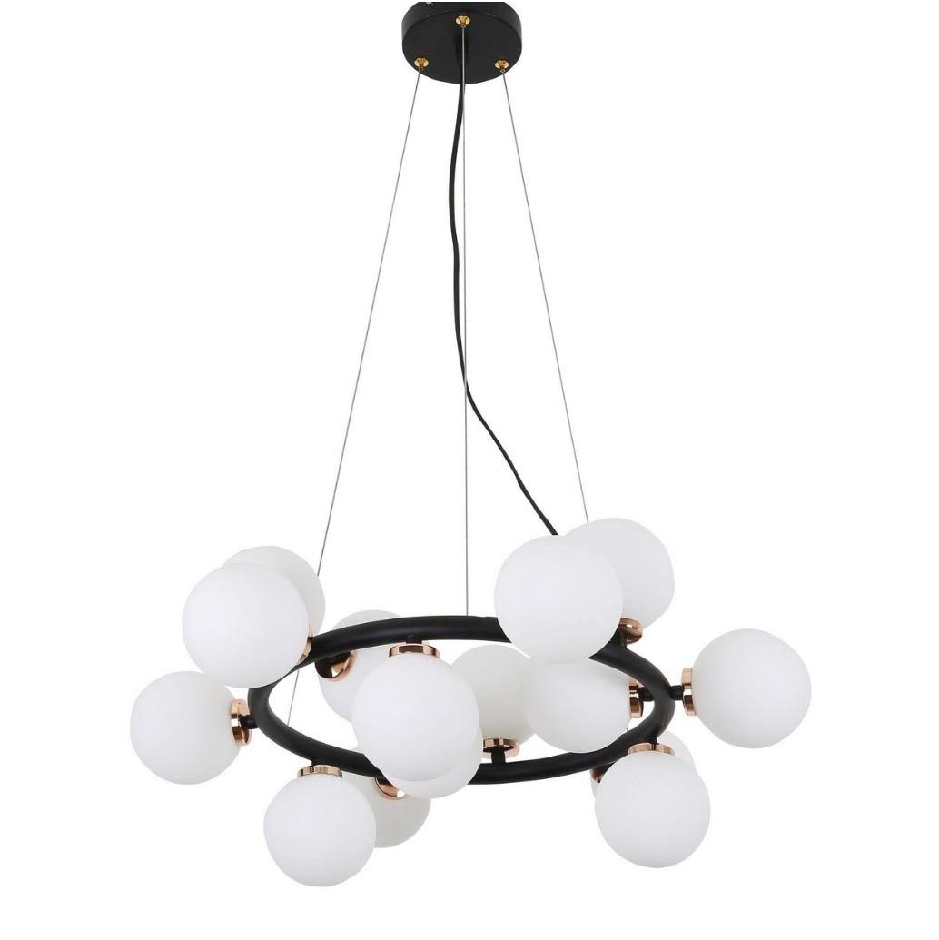 

Подвесная люстра Lumina Deco Marsiada LDP 6033-15 BK+GD, Белый, LDP 6033-15 BK+GD Marsiada