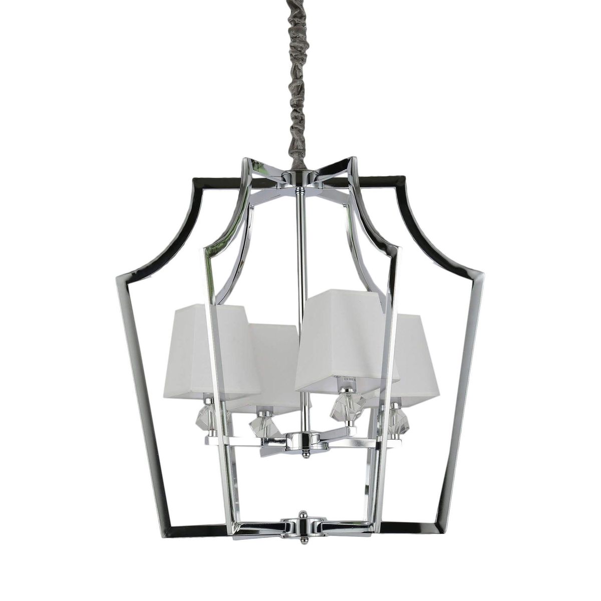 

Подвесная люстра Lumina Deco Montero LDP 1249-4 CHR+WT, Белый, LDP 1249-4 CHR+WT Montero
