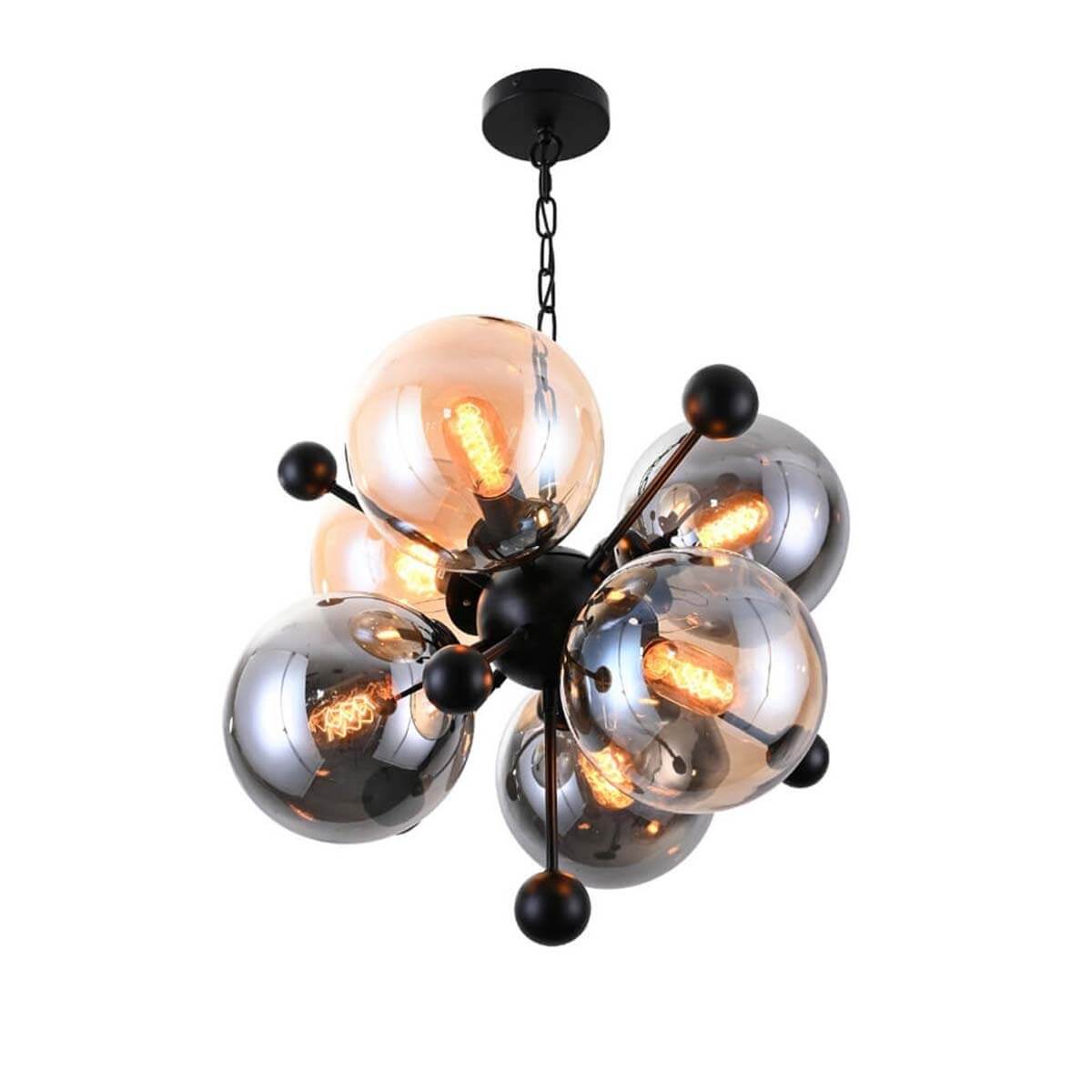 

Подвесная люстра Lumina Deco Afrodis LDP 1138-6 AMB+GY, Серый, LDP 1138-6 AMB+GY Afrodis