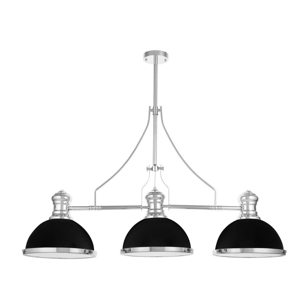 

Подвесная люстра Lumina Deco Ettore LDP 710-3 BK+CHR, Черный, LDP 710-3 BK+CHR Ettore