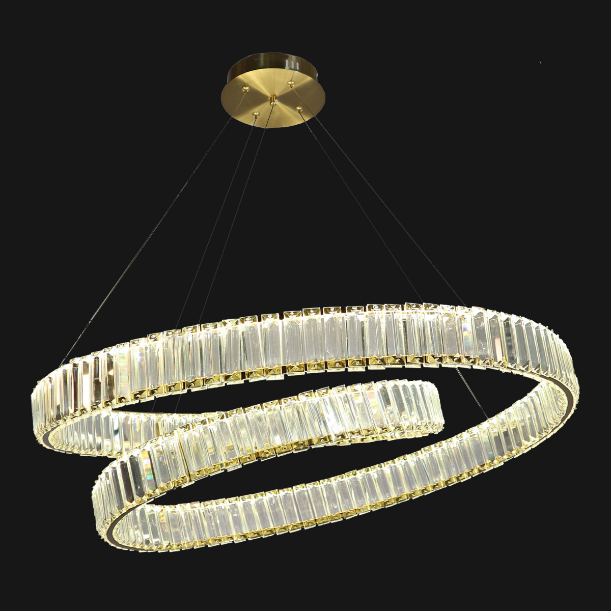 

Подвесная светодиодная люстра Lussole Loft CENTENNIAL LSP-7024, Золотой, LSP-7024 CENTENNIAL