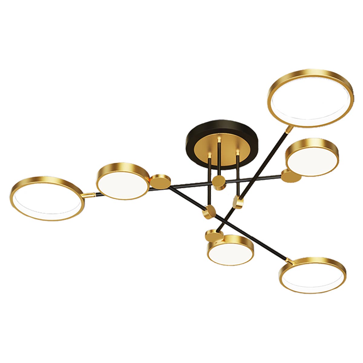 

Потолочная светодиодная люстра Lussole Loft Gilbert LSP-8433, Золотой, LSP-8433 Gilbert