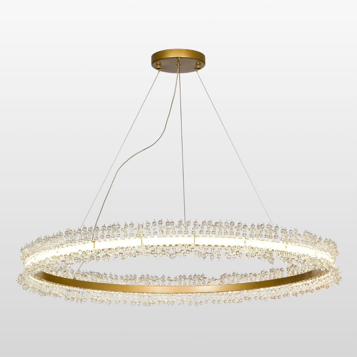 

Подвесная светодиодная люстра Lussole Loft Bibb LSP-8656, Матовое золото, LSP-8656 Bibb