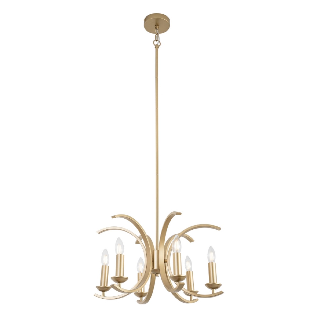 

Подвесная люстра Lussole Loft Clovis LSP-8738, Матовое золото, LSP-8738 Clovis