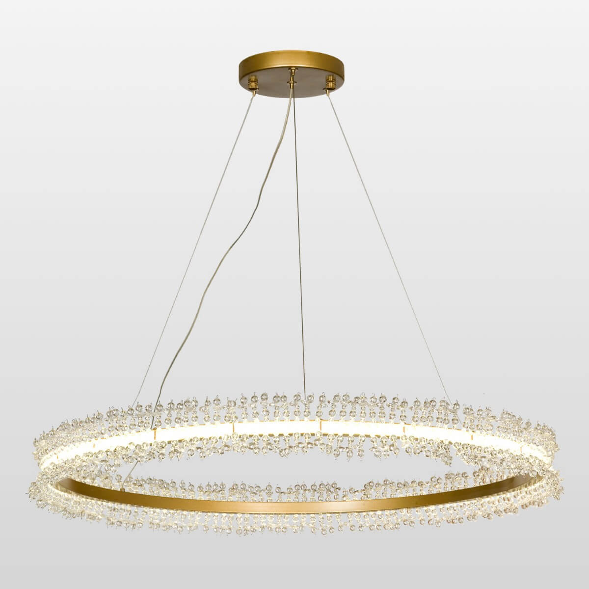 

Подвесная светодиодная люстра Lussole Loft Bibb LSP-8655, Матовое золото, LSP-8655 Bibb