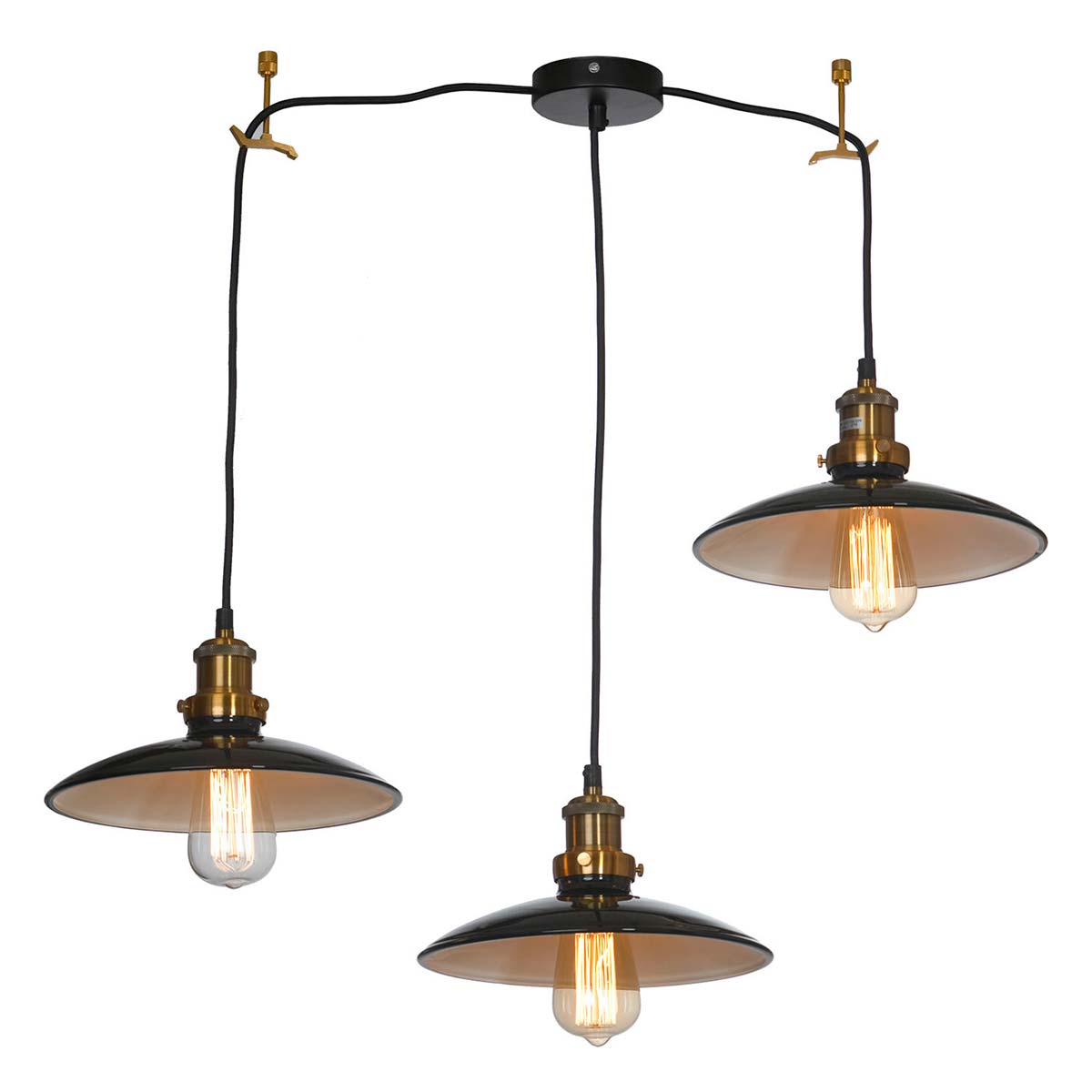 

Подвесной светильник Lussole LOFT GLEN COVE LSP-9604-3, Черный, LSP-9604-3 GLEN COVE