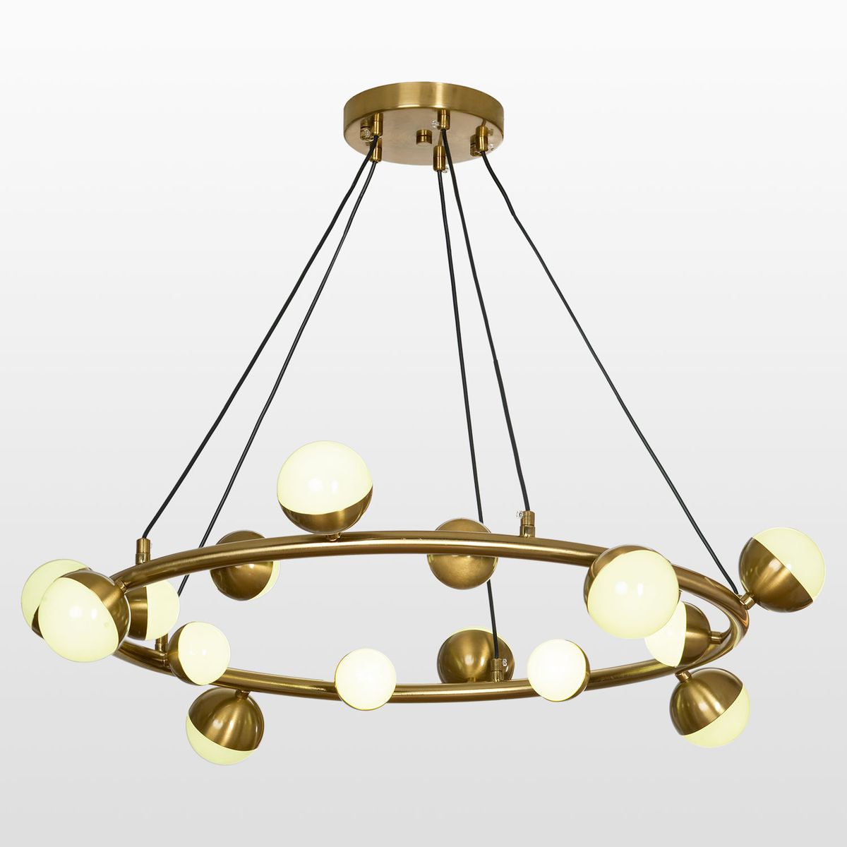 

Подвесная светодиодная люстра Lussole Loft Coosa LSP-8643, Золотой, LSP-8643 Coosa