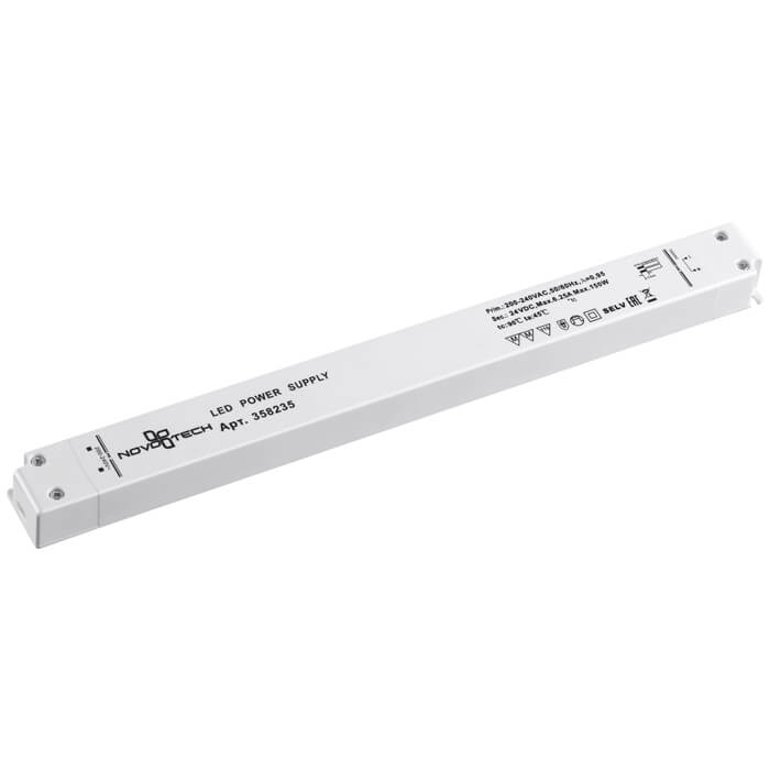 

Блок питания Novotech Kit Drive 24V 150W IP20 6,25A 358235, Белый, 358235 Drive