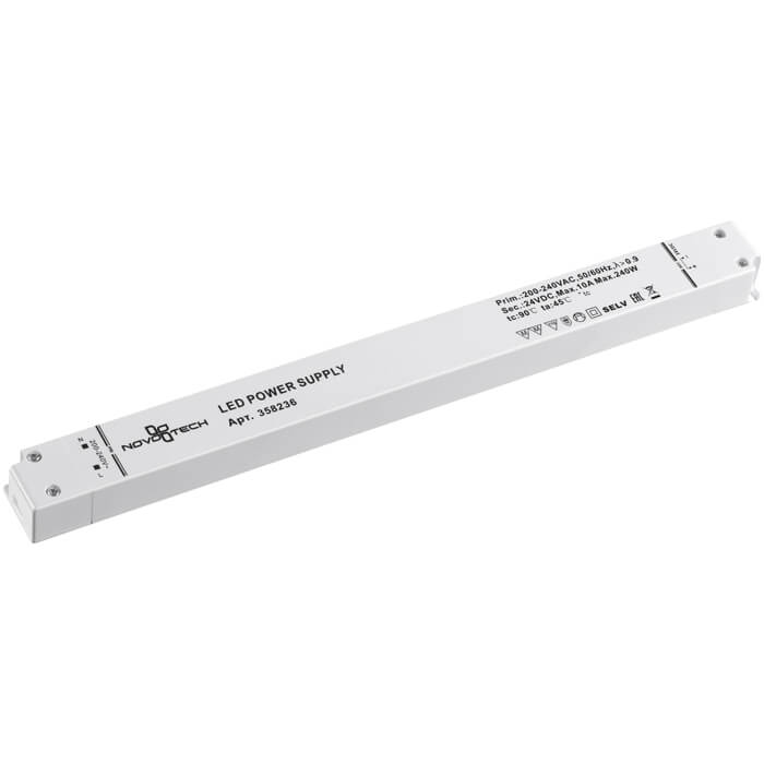 

Блок питания Novotech Kit Drive 24V 240W IP20 10A 358236, Белый, 358236 Drive