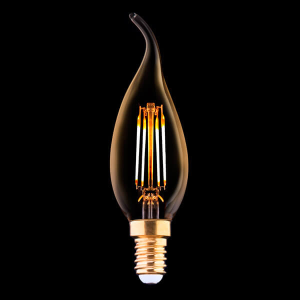 

Лампа светодиодная филаментная E14 4W 2200K прозрачная 9793, Прозрачный, 9793 Vintage Bulb Led
