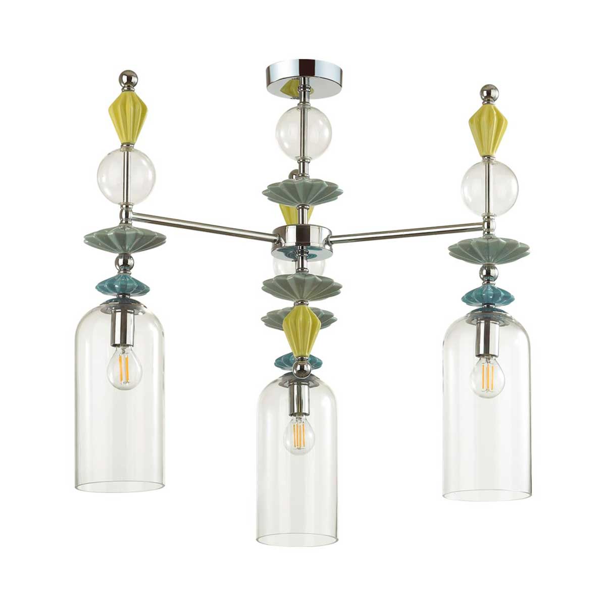 

Подвесная люстра Odeon Light Classic Bizet 4893/3C, Разноцветный, 4893/3C Bizet