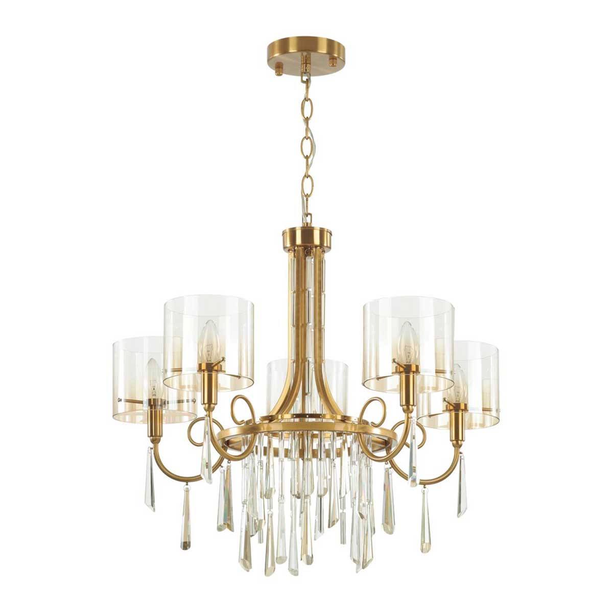 

Подвесная люстра Odeon Light Exclusive Nicole 4886/5, Янтарный, 4886/5 Nicole