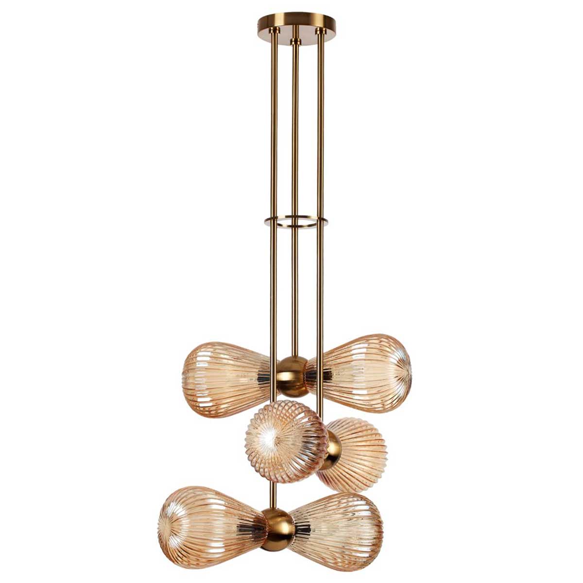 

Подвесная люстра Odeon Light Exclusive Elica 5402/6, Янтарный, 5402/6 Elica