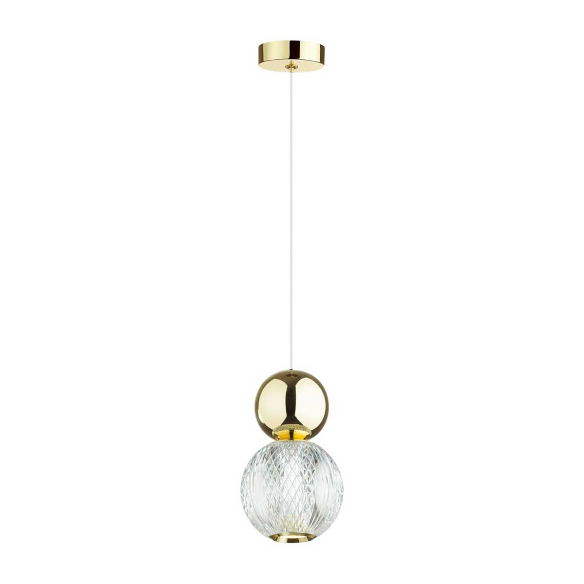 

Подвесной светодиодный светильник Odeon Light Crystal 5008/7L, Золотой, 5008/7L Crystal