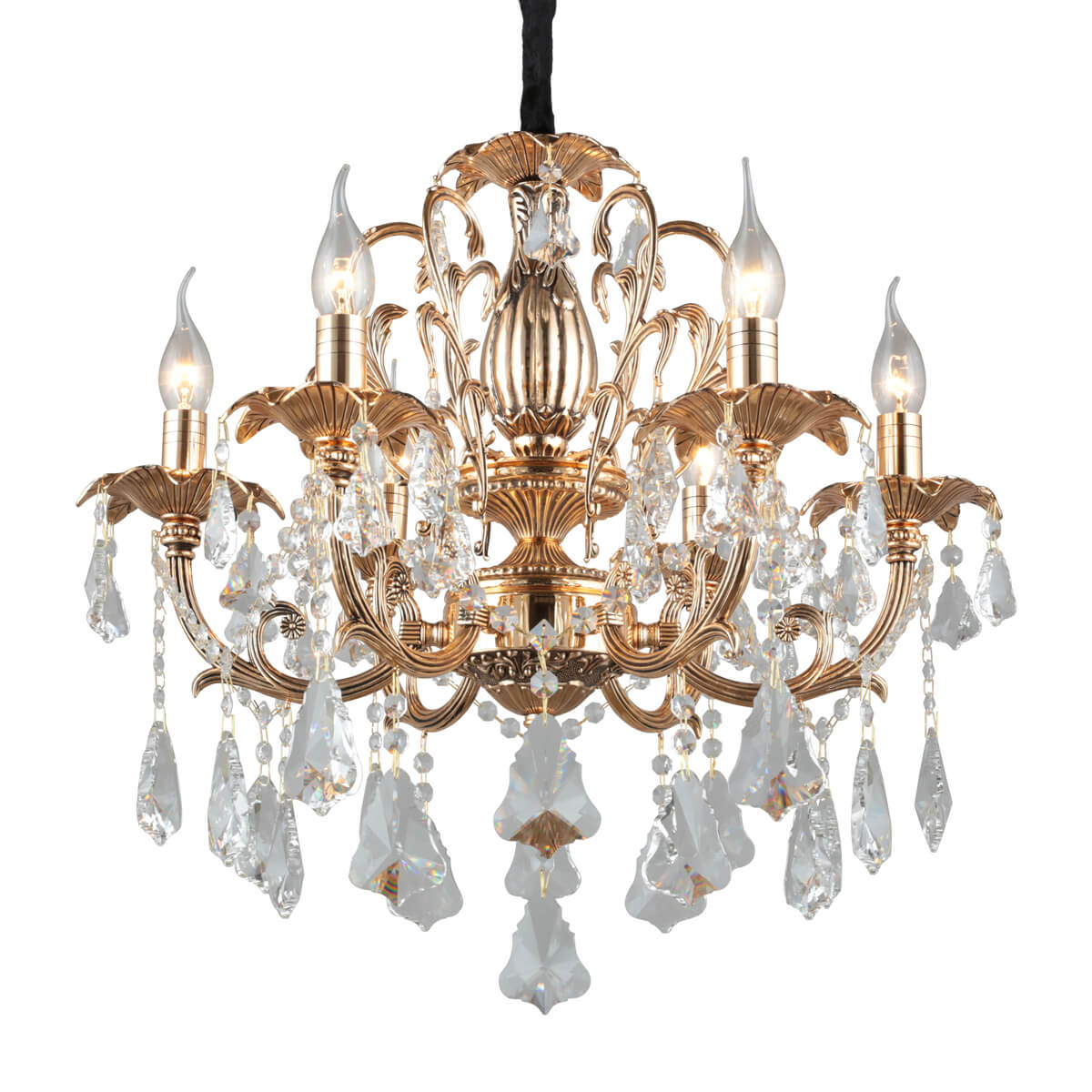 

Подвесная люстра Omnilux Grosseto OML-77723-06, Золотой, OML-77723-06 Grosseto