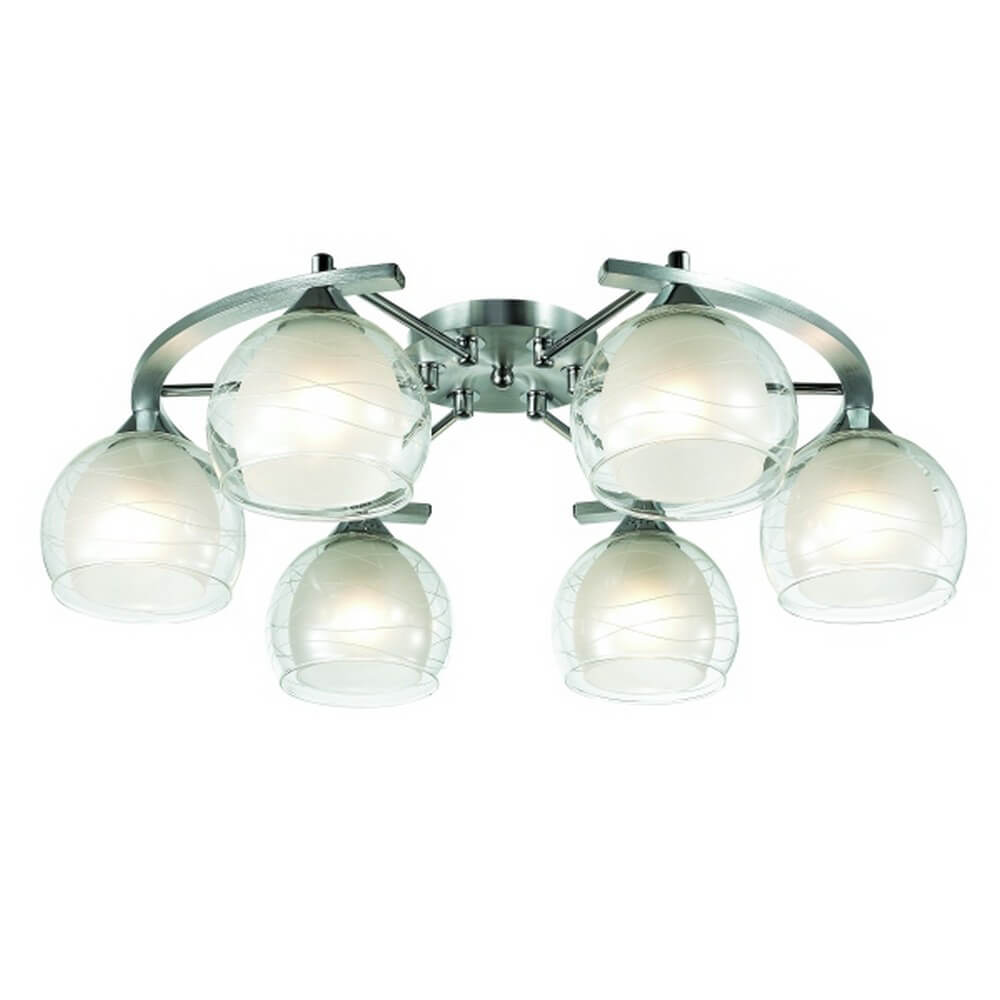 

Потолочная люстра Omnilux Saragossa OML-28303-06, Белый, OML-28303-06 Saragossa Chrome