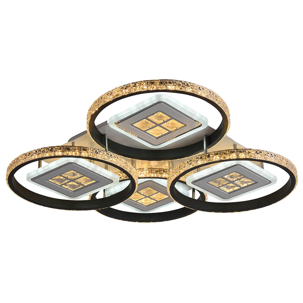 

Потолочная светодиодная люстра Profit Light 8053/4 WHT+BLK, Черный, 8053/4 WHT+BLK