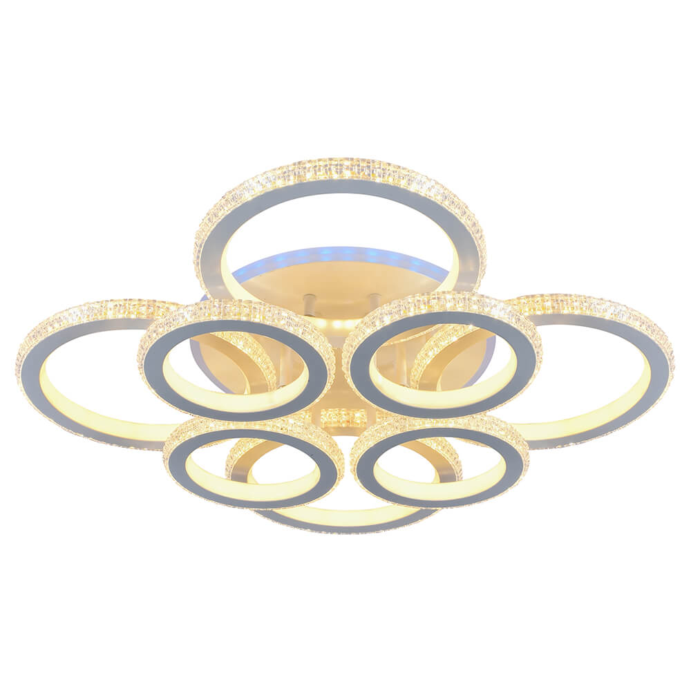 

Потолочная светодиодная люстра Profit Light 8017/4+4 WHT, Белый, 8017/4+4 WHT