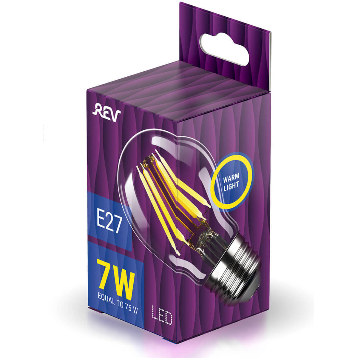 

Лампа светодиодная филаментная REV Premium E27 7W теплый свет груша 32353 2, 32353 2