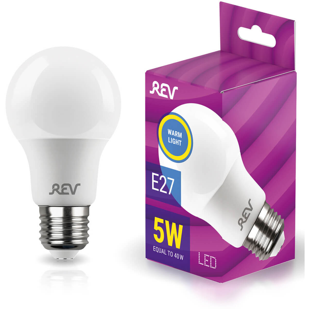 

Лампа светодиодная REV A55-60 E27 5W 2700K теплый свет груша 32344 0, 32344 0