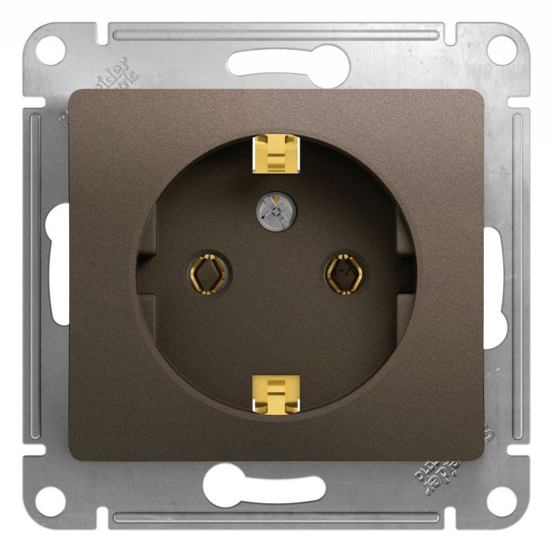 

Розетка 2К+З Schneider Electric Glossa 16A 250V шоколад GSL000843, Коричневый, GSL000843 Glossa