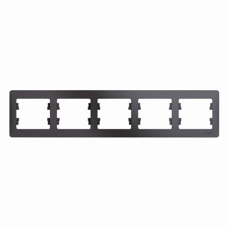 

Рамка 5-постовая Schneider Electric Glossa графит GSL001305, GSL001305 Glossa
