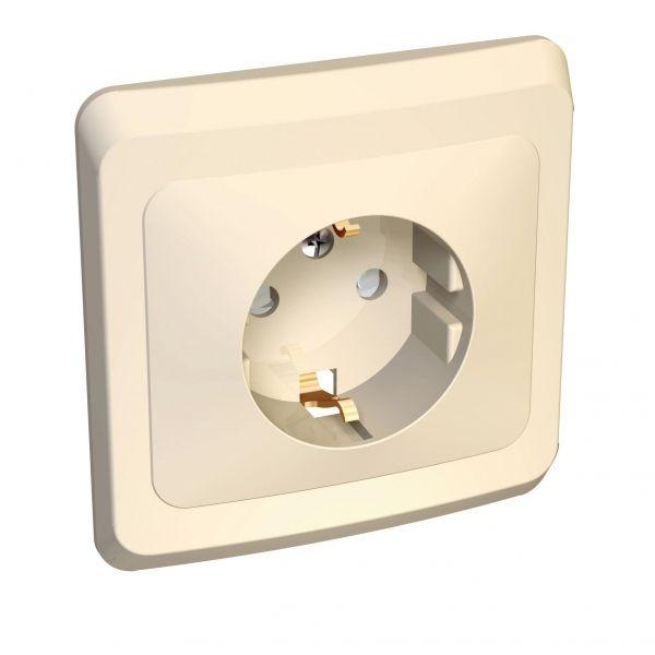 

Розетка 2К+З Schneider Electric Этюд 16A 250V со шторками кремовая PC16-004K, Кремовый, PC16-004K Этюд