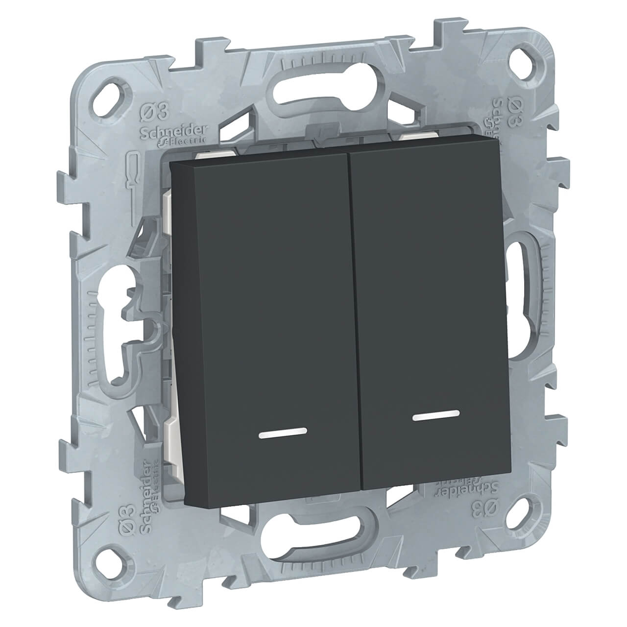 

Переключатель Schneider Electric, Антрацит, NU521354N Unica New