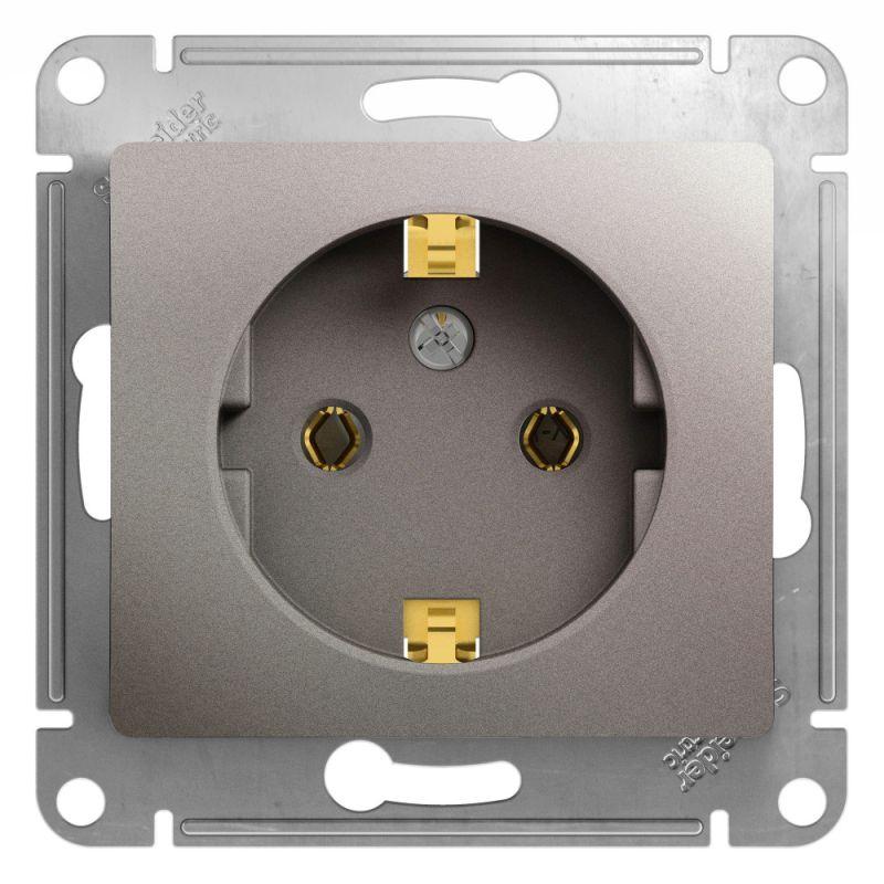 

Розетка 2К+З Schneider Electric Glossa 16A 250V платина GSL001243, Серебро, GSL001243 Glossa