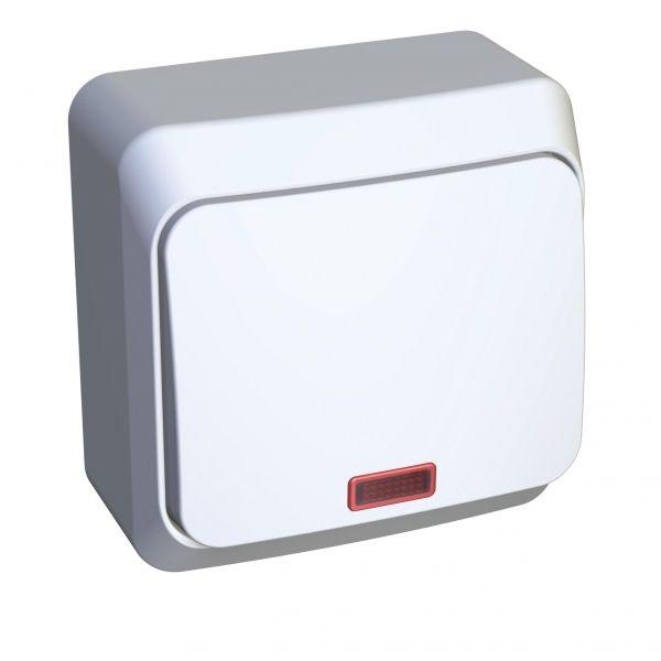 

Выключатель одноклавишный Schneider Electric Этюд 10A 250V с подсветкой белый BA10-005B, BA10-005B Этюд