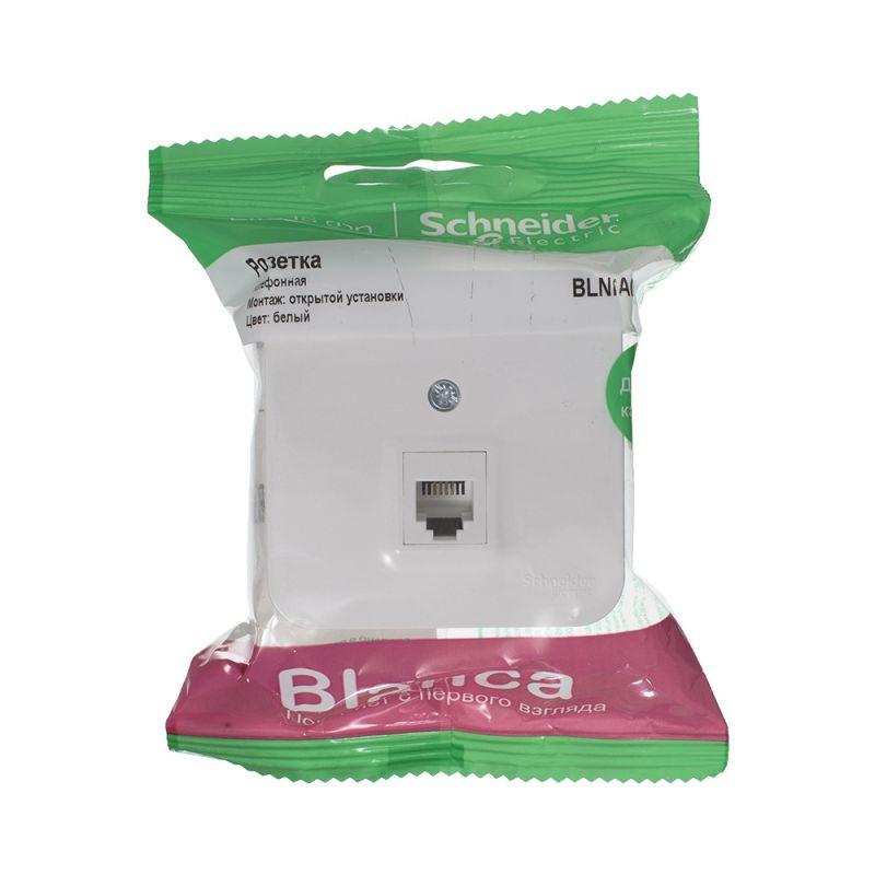 

Розетка телефонная RJ11 Schneider Electric Blanca белая BLNIA011001, Белый, BLNIA011001 Blanca