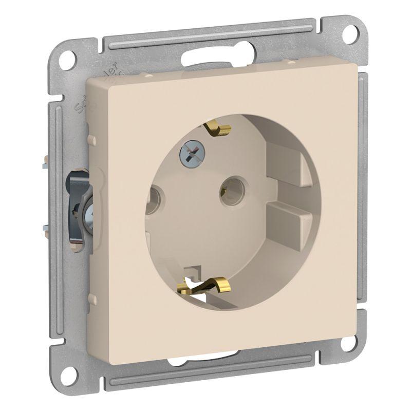 

Розетка 2К+З Schneider Electric AtlasDesign 16A 250V бежевая ATN000243, Бежевый, ATN000243 AtlasDesign