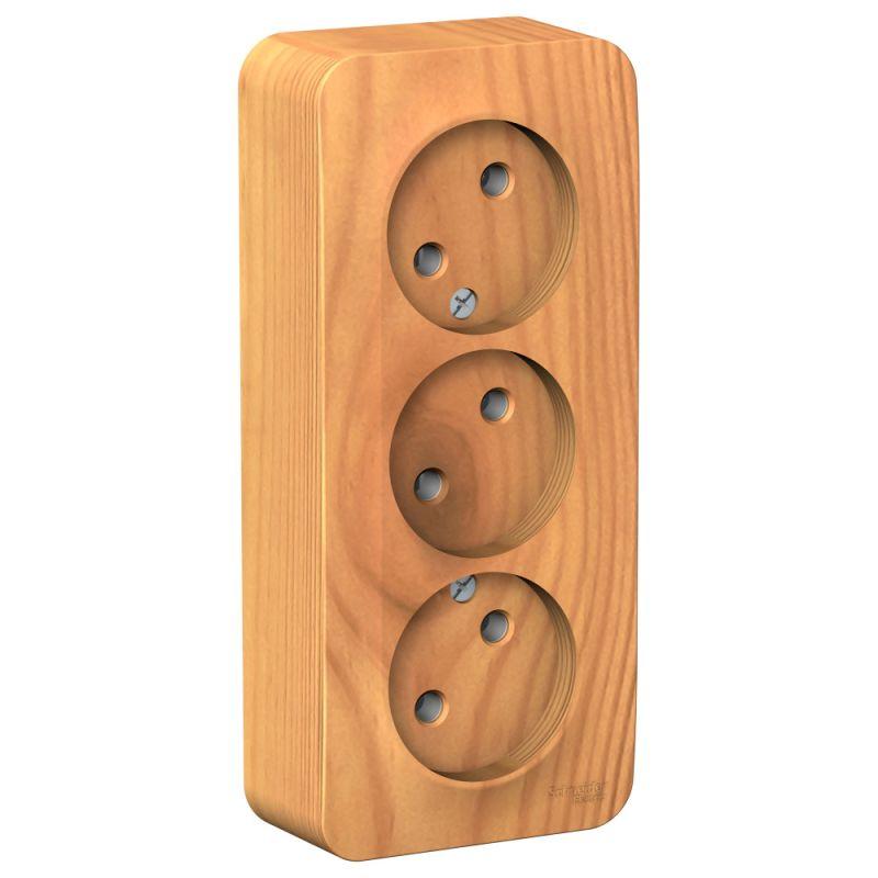 

Розетка тройная 2К Schneider Electric Blanca 16A 250V ясень BLNRA000315, Дерево, BLNRA000315 Blanca