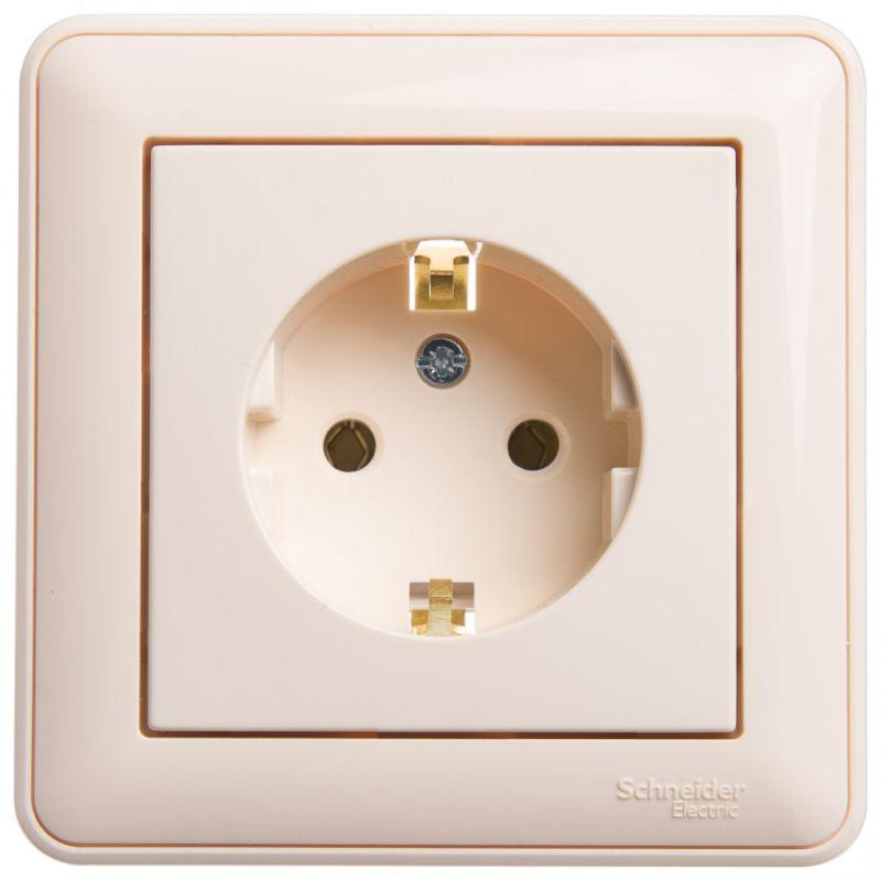 

Розетка 2К+З Schneider Electric W59 16A 250V слоновая кость RS16-154-28, RS16-154-28 W59