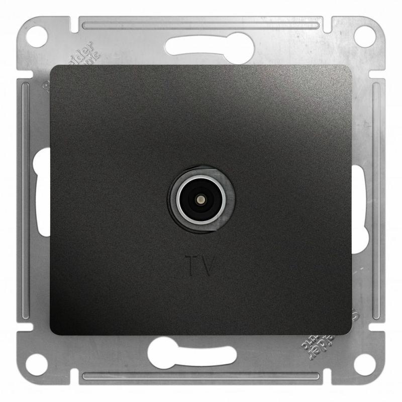 

Розетка телевизионная TV Schneider Electric Glossa антрацит GSL000793, GSL000793 Glossa