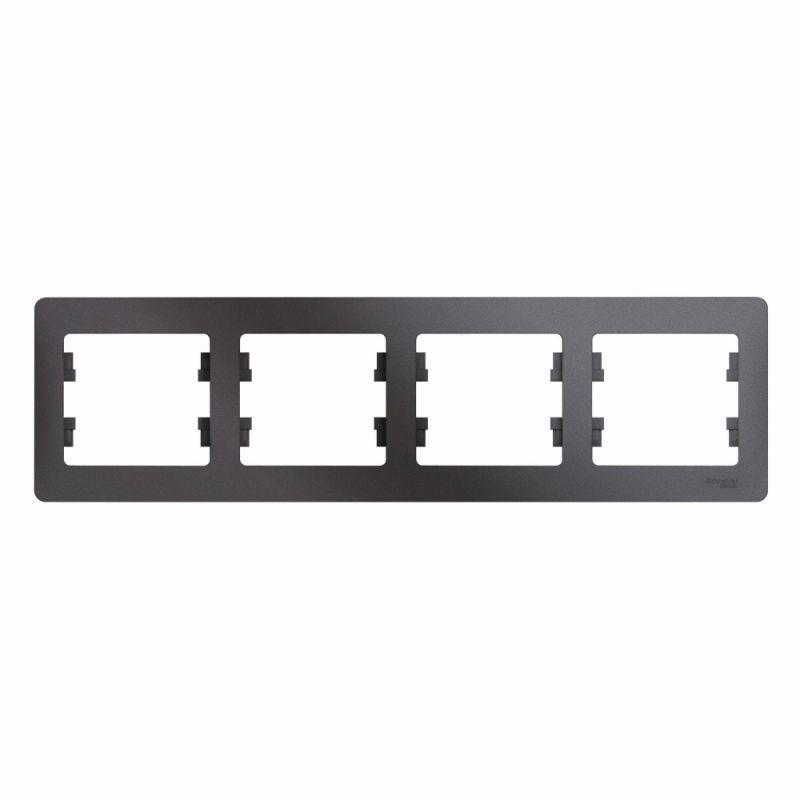 

Рамка 4-постовая Schneider Electric Glossa графит GSL001304, GSL001304 Glossa