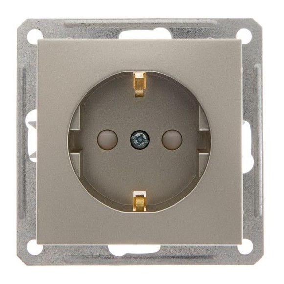 

Розетка 2К+З Schneider Electric W59 16A 250V со шторками шампань RS16-152-4-86, RS16-152-4-86 W59