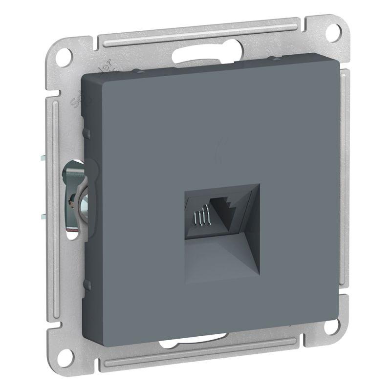 

Розетка телефонная RJ11 Schneider Electric AtlasDesign грифель ATN000781, Темно-серый, ATN000781 AtlasDesign