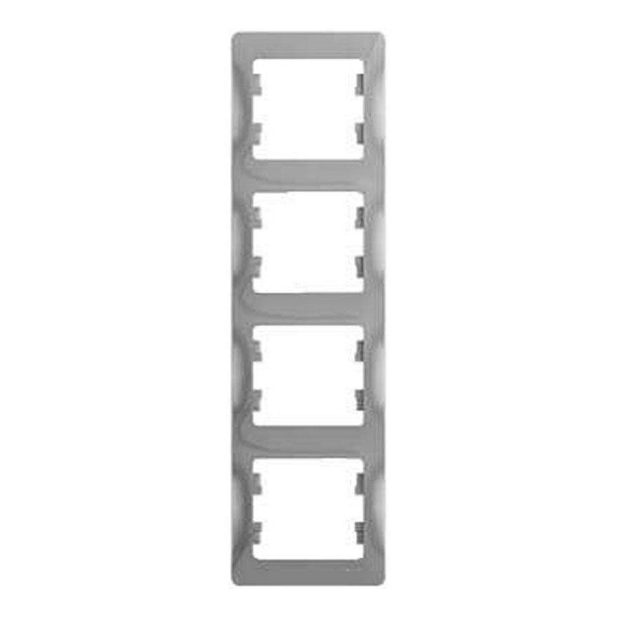 

Рамка 4-постовая Schneider Electric Glossa алюминий GSL000308, GSL000308 Glossa