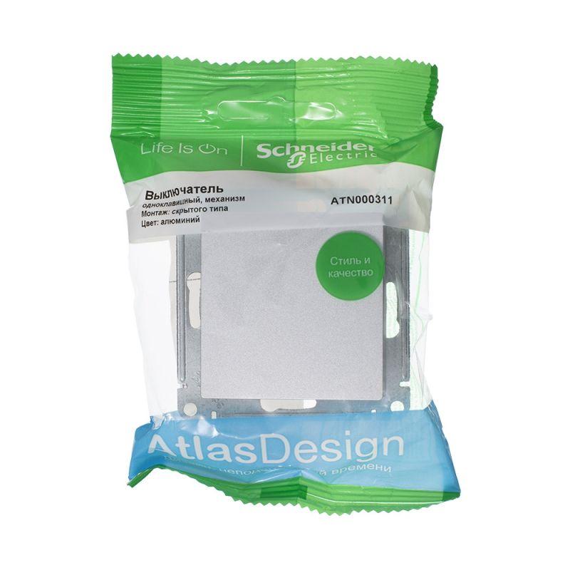 

Выключатель одноклавишный Schneider Electric AtlasDesign 10A 250V алюминий ATN000311, ATN000311 AtlasDesign