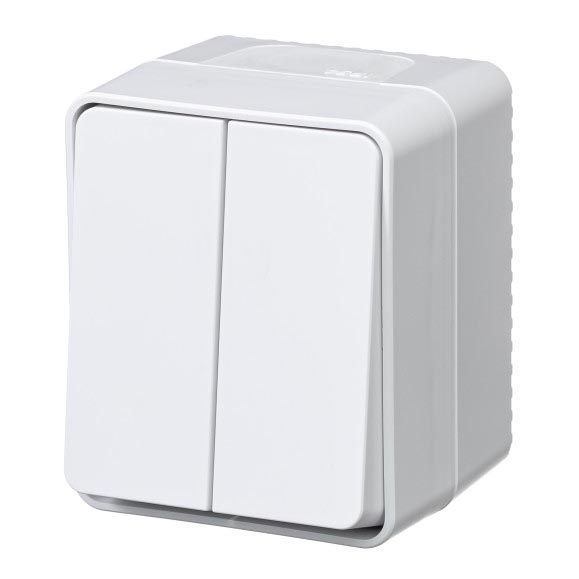 

Выключатель двухклавишный Schneider Electric AtlasDesign 10A 250V белый ATN540151, ATN540151 AtlasDesign