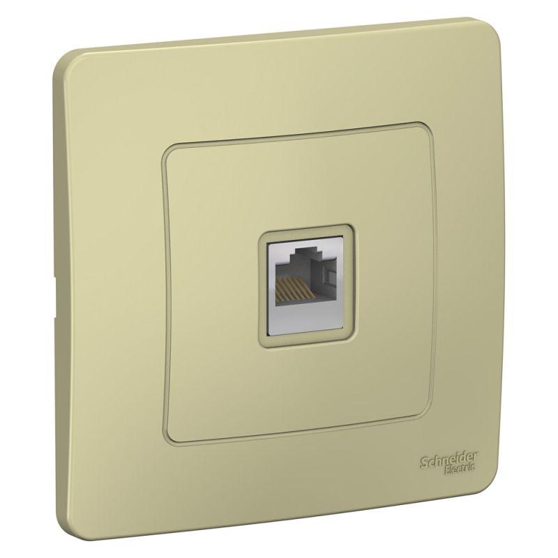 

Розетка компьютерная RJ45 Schneider Electric Blanca 5e кат UTP бежевая BLNIS045007, Бежевый, BLNIS045007 Blanca