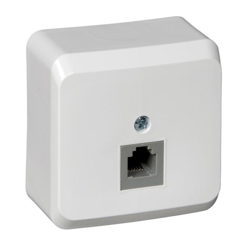 

Розетка телефонная RJ11 Schneider Electric Этюд белая TELA-001B, Белый, TELA-001B Этюд