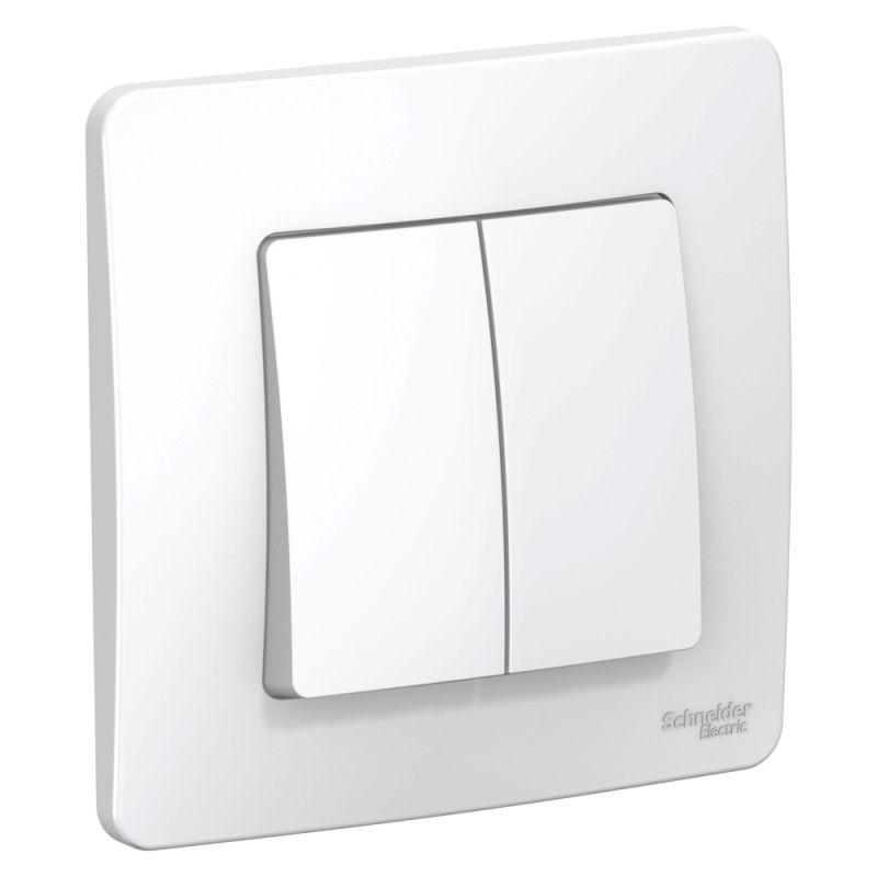

Выключатель двухклавишный Schneider Electric Blanca 10A 250V белый BLNVS010501, BLNVS010501 Blanca