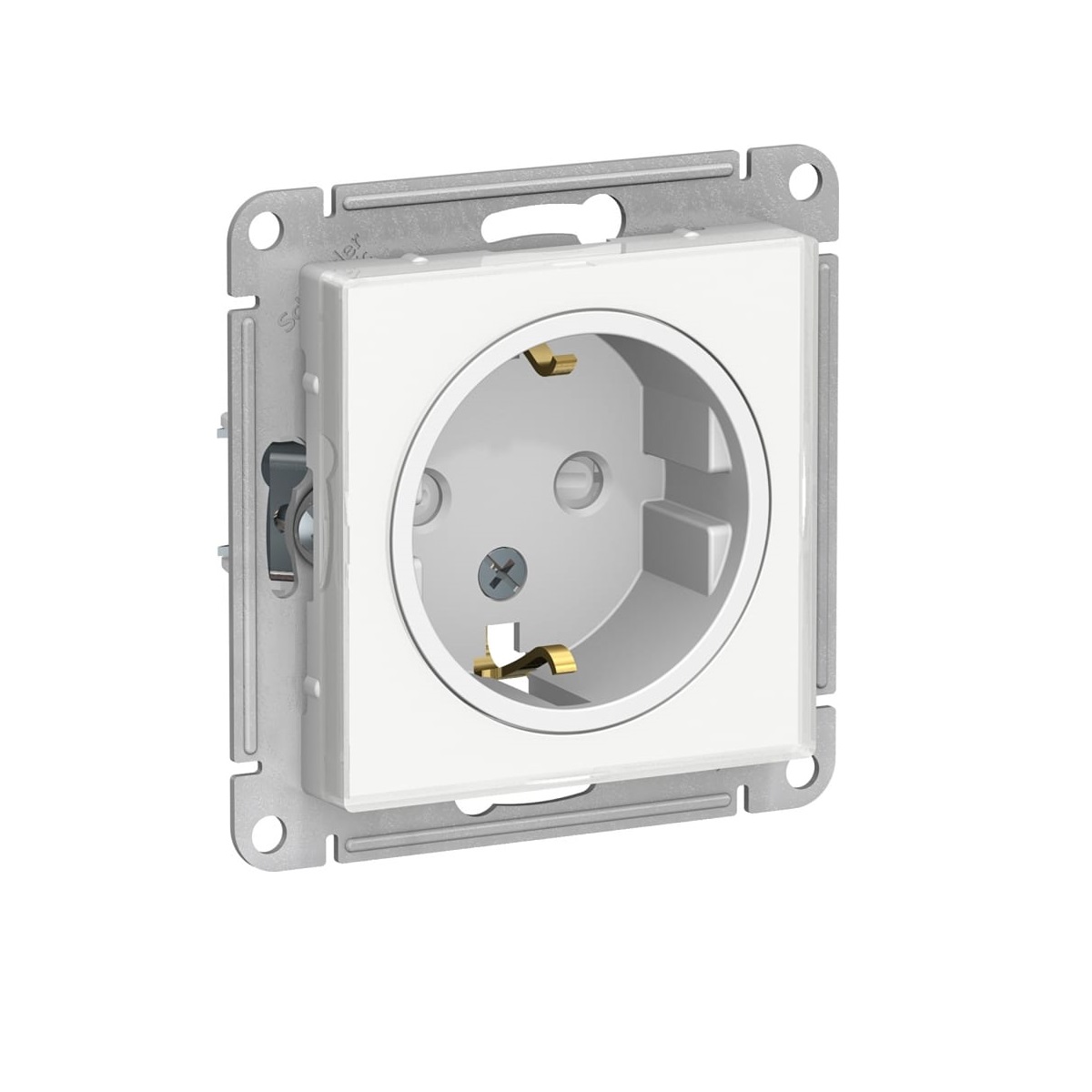 

Розетка одинарная Schneider Electric AtlasDesign Art 16A 250V с зазем. и шторками белая ATN200145, Белый, ATN200145 AtlasDesign Art