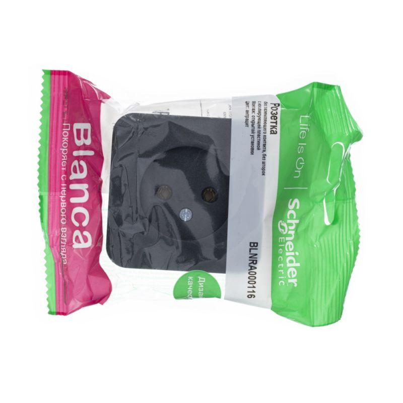 

Розетка 2К Schneider Electric Blanca 16A 250V антрацит BLNRA000116, BLNRA000116 Blanca