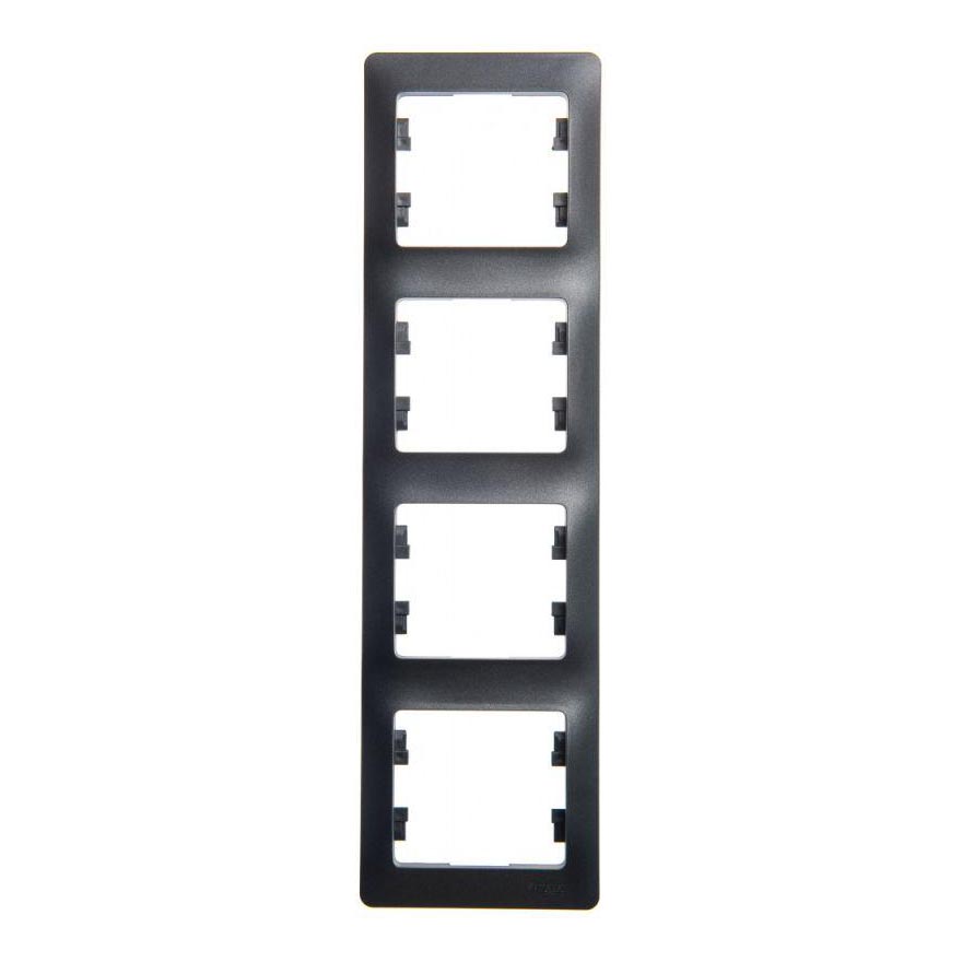 

Рамка 4-постовая Schneider Electric Glossa антрацит GSL000708, GSL000708 Glossa