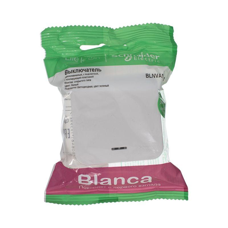 

Выключатель одноклавишный Schneider Electric Blanca 10A 250V белый BLNVA101011, BLNVA101011 Blanca
