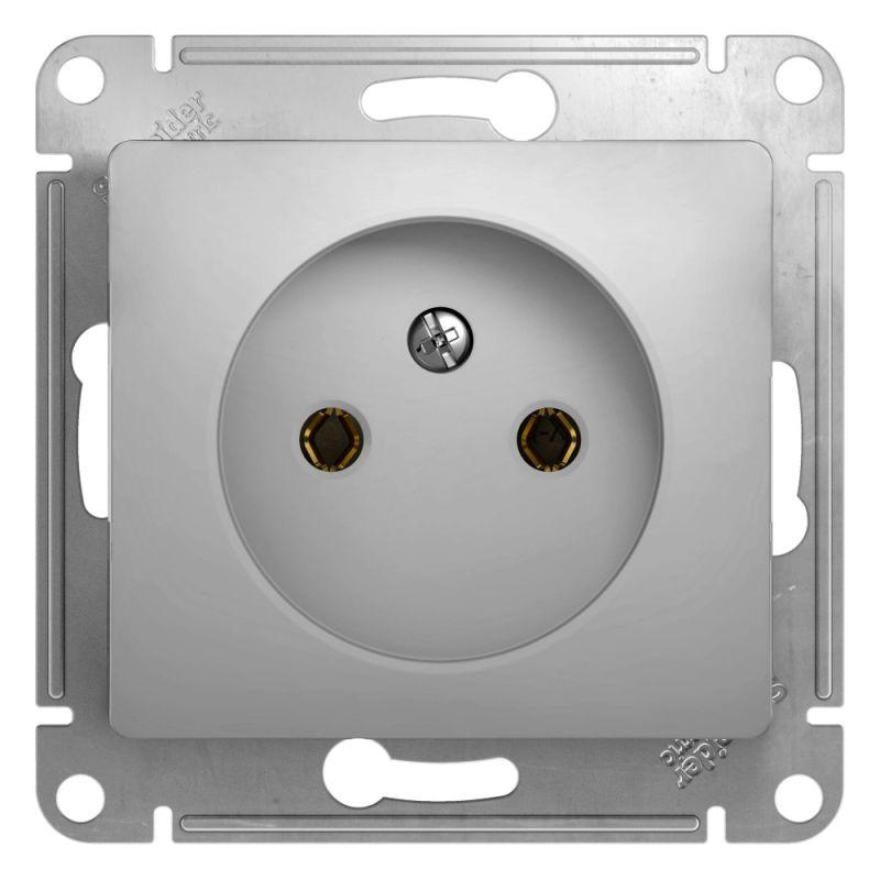 

Розетка 2К Schneider Electric Glossa 16A 250V алюминий GSL000341, GSL000341 Glossa